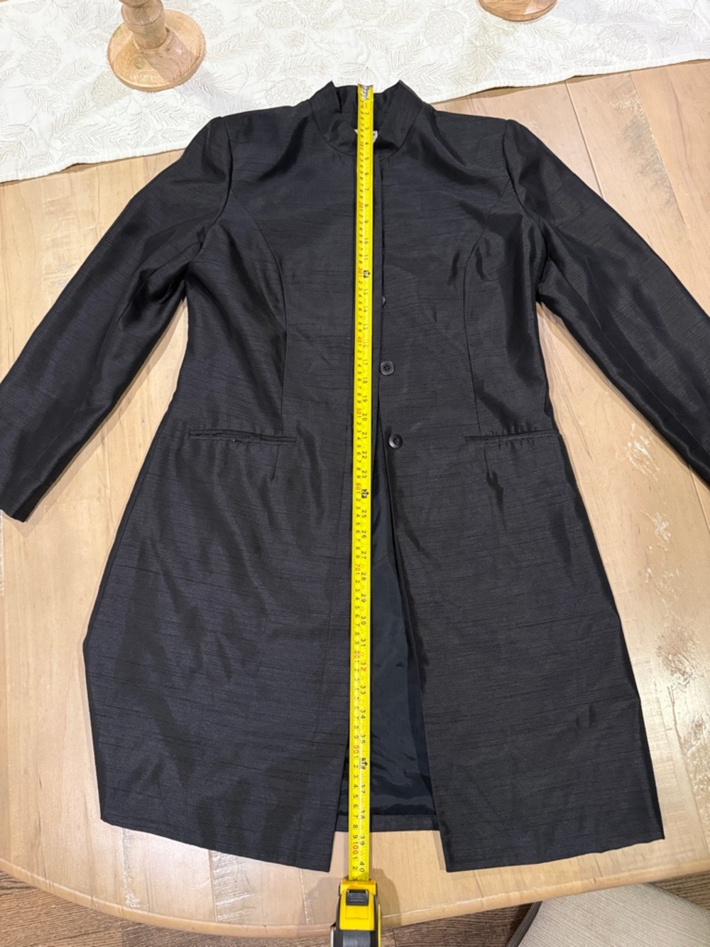 Together Black Long Women's Blazer Coat